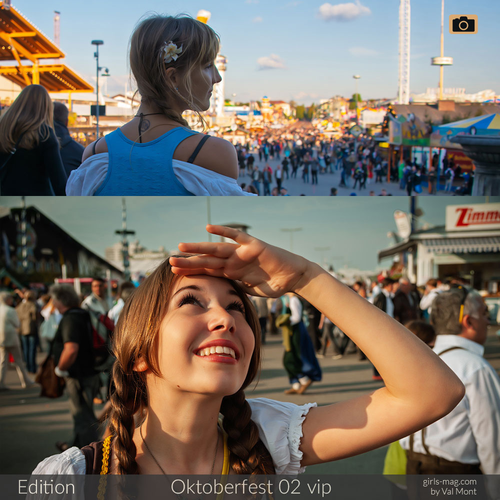Gwendolyn und Sophie auf dem Oktoberfest