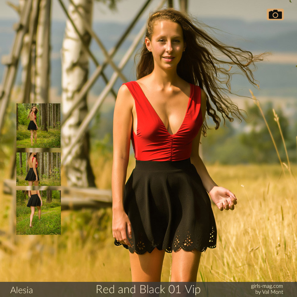 Alesia Setbild für das Red and Black Fotoshooting