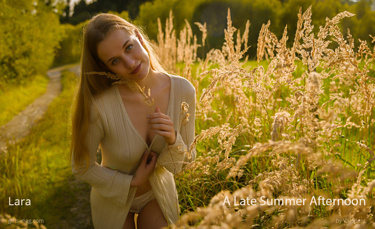 shooting_lara_a-late-summer-afternoon_by-val-mont Vorschaubild aus dem Shooting "A Late Summer Afternoon" mit Lara im wunderschönen golden hour Licht